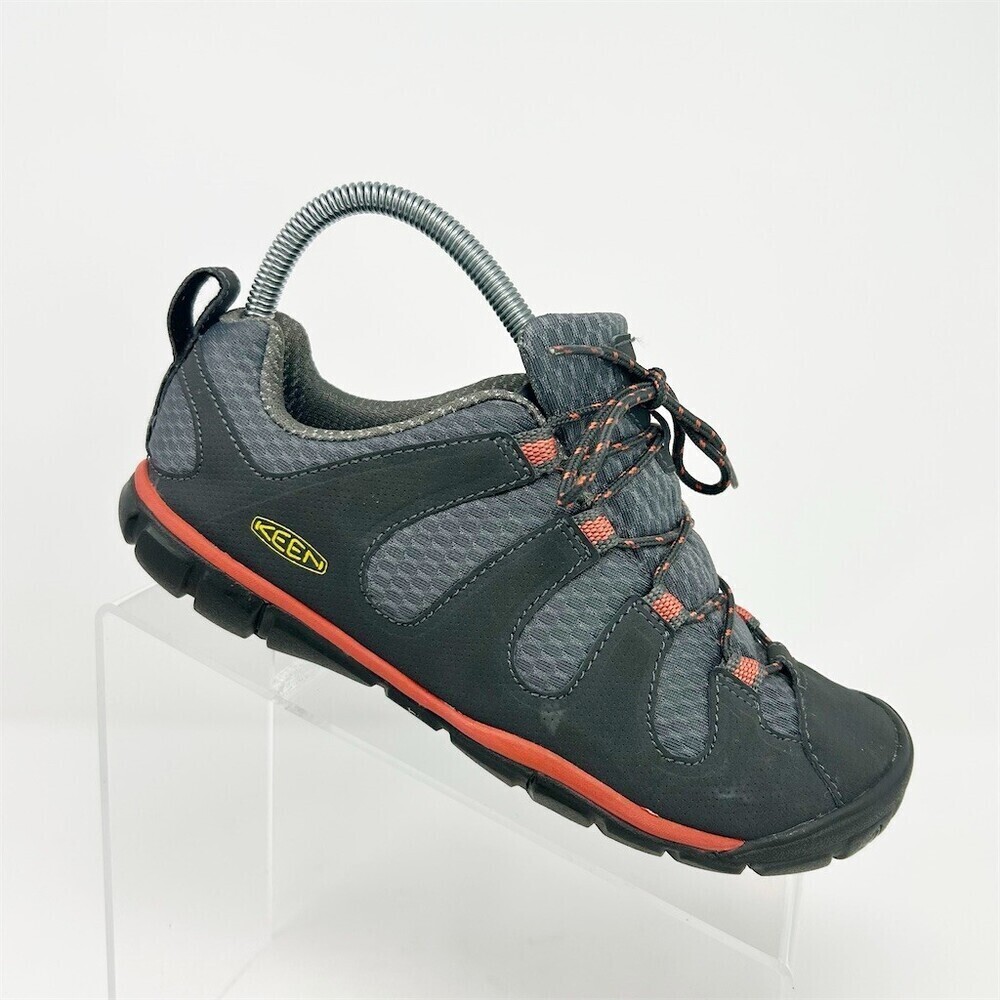 KEEN Haven CNX Women's Hiking Trail Shoes Gray Black Coral Lace-Up Low Top 7